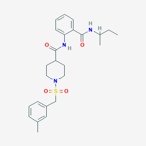 N-[2-(butan-2-ylcarbamoyl)phenyl]-1-[(3-methylbenzyl)sulfonyl]piperidine-4-carboxamide