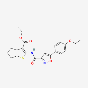 ethyl 2-({[5-(4-ethoxyphenyl)-1,2-oxazol-3-yl]carbonyl}amino)-5,6-dihydro-4H-cyclopenta[b]thiophene-3-carboxylate