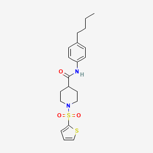 N-(4-butylphenyl)-1-(thiophen-2-ylsulfonyl)piperidine-4-carboxamide