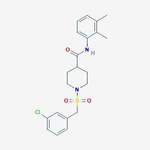 molecular formula C21H25ClN2O3S B11344427 1-[(3-chlorobenzyl)sulfonyl]-N-(2,3-dimethylphenyl)piperidine-4-carboxamide 