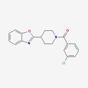 molecular formula C19H17ClN2O2 B11344429 2-[1-(3-Chlorobenzoyl)piperidin-4-yl]-1,3-benzoxazole 