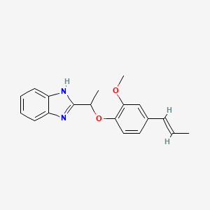 2-(1-{2-methoxy-4-[(1E)-prop-1-en-1-yl]phenoxy}ethyl)-1H-benzimidazole