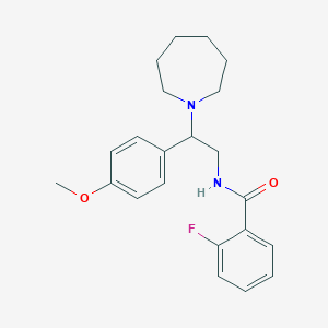 molecular formula C22H27FN2O2 B11344453 N-[2-(azepan-1-yl)-2-(4-methoxyphenyl)ethyl]-2-fluorobenzamide 