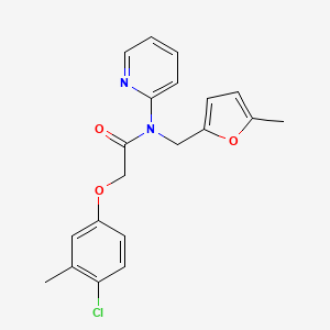 2-(4-chloro-3-methylphenoxy)-N-[(5-methylfuran-2-yl)methyl]-N-(pyridin-2-yl)acetamide