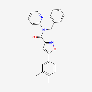 molecular formula C24H21N3O2 B11344470 N-benzyl-5-(3,4-dimethylphenyl)-N-(pyridin-2-yl)-1,2-oxazole-3-carboxamide 