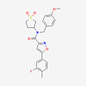 N-(1,1-dioxidotetrahydrothiophen-3-yl)-5-(3-fluoro-4-methylphenyl)-N-(4-methoxybenzyl)-1,2-oxazole-3-carboxamide