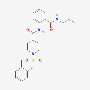 1-[(2-methylbenzyl)sulfonyl]-N-[2-(propylcarbamoyl)phenyl]piperidine-4-carboxamide