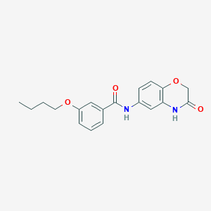 molecular formula C19H20N2O4 B11344532 3-butoxy-N-(3-oxo-3,4-dihydro-2H-1,4-benzoxazin-6-yl)benzamide 