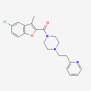 1-[(5-Chloro-3-methyl-1-benzofuran-2-yl)carbonyl]-4-(2-pyridin-2-ylethyl)piperazine