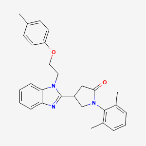 1-(2,6-dimethylphenyl)-4-{1-[2-(4-methylphenoxy)ethyl]-1H-benzimidazol-2-yl}pyrrolidin-2-one