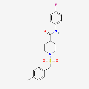 N-(4-fluorophenyl)-1-[(4-methylbenzyl)sulfonyl]piperidine-4-carboxamide