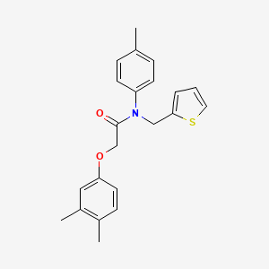 2-(3,4-dimethylphenoxy)-N-(4-methylphenyl)-N-(thiophen-2-ylmethyl)acetamide