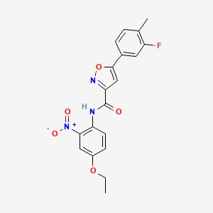 N-(4-ethoxy-2-nitrophenyl)-5-(3-fluoro-4-methylphenyl)-1,2-oxazole-3-carboxamide