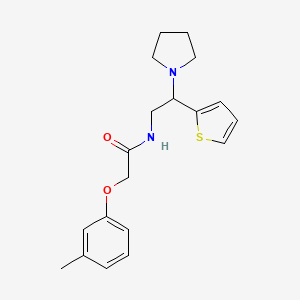 2-(3-methylphenoxy)-N-[2-(pyrrolidin-1-yl)-2-(thiophen-2-yl)ethyl]acetamide