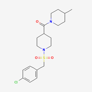 {1-[(4-Chlorobenzyl)sulfonyl]piperidin-4-yl}(4-methylpiperidin-1-yl)methanone