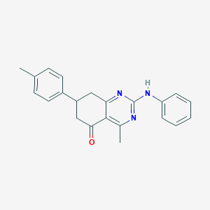 molecular formula C22H21N3O B11344620 2-anilino-4-methyl-7-(4-methylphenyl)-7,8-dihydroquinazolin-5(6H)-one 