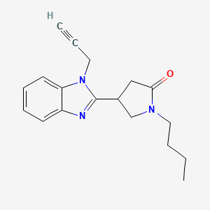 molecular formula C18H21N3O B11344626 1-butyl-4-[1-(prop-2-yn-1-yl)-1H-benzimidazol-2-yl]pyrrolidin-2-one 