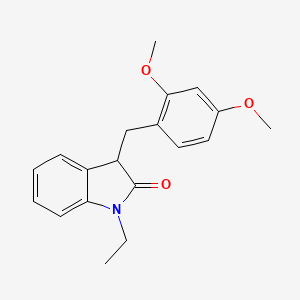 molecular formula C19H21NO3 B11344629 3-(2,4-dimethoxybenzyl)-1-ethyl-1,3-dihydro-2H-indol-2-one 