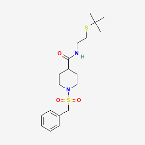 1-(benzylsulfonyl)-N-[2-(tert-butylsulfanyl)ethyl]piperidine-4-carboxamide