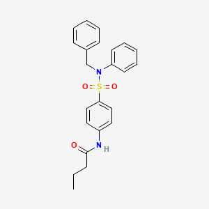 molecular formula C23H24N2O3S B11344649 N-{4-[benzyl(phenyl)sulfamoyl]phenyl}butanamide 