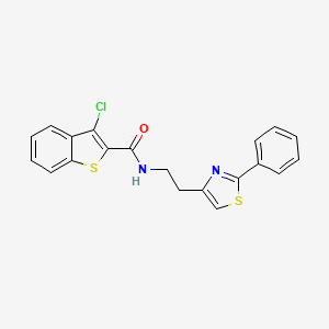 3-chloro-N-[2-(2-phenyl-1,3-thiazol-4-yl)ethyl]-1-benzothiophene-2-carboxamide