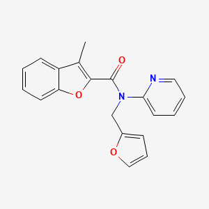 N-(furan-2-ylmethyl)-3-methyl-N-(pyridin-2-yl)-1-benzofuran-2-carboxamide