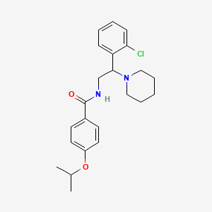 molecular formula C23H29ClN2O2 B11344673 N-[2-(2-chlorophenyl)-2-(piperidin-1-yl)ethyl]-4-(propan-2-yloxy)benzamide 