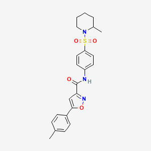 5-(4-methylphenyl)-N-{4-[(2-methylpiperidin-1-yl)sulfonyl]phenyl}-1,2-oxazole-3-carboxamide