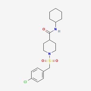 1-[(4-chlorobenzyl)sulfonyl]-N-cyclohexylpiperidine-4-carboxamide