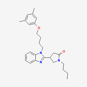 1-butyl-4-{1-[4-(3,5-dimethylphenoxy)butyl]-1H-benzimidazol-2-yl}pyrrolidin-2-one