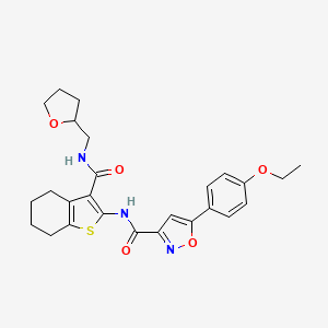 5-(4-ethoxyphenyl)-N-{3-[(tetrahydrofuran-2-ylmethyl)carbamoyl]-4,5,6,7-tetrahydro-1-benzothiophen-2-yl}-1,2-oxazole-3-carboxamide