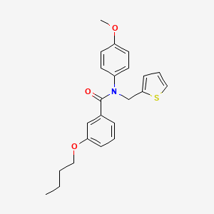 3-butoxy-N-(4-methoxyphenyl)-N-(thiophen-2-ylmethyl)benzamide