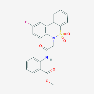 methyl 2-{[(9-fluoro-5,5-dioxido-6H-dibenzo[c,e][1,2]thiazin-6-yl)acetyl]amino}benzoate