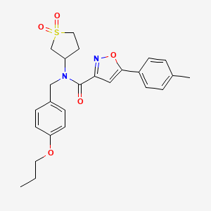 N-(1,1-dioxidotetrahydrothiophen-3-yl)-5-(4-methylphenyl)-N-(4-propoxybenzyl)-1,2-oxazole-3-carboxamide