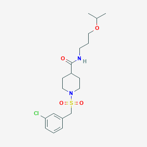 1-[(3-chlorobenzyl)sulfonyl]-N-[3-(propan-2-yloxy)propyl]piperidine-4-carboxamide