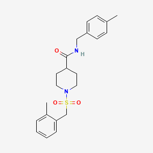 N-(4-methylbenzyl)-1-[(2-methylbenzyl)sulfonyl]piperidine-4-carboxamide