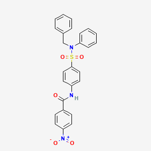 N-{4-[benzyl(phenyl)sulfamoyl]phenyl}-4-nitrobenzamide