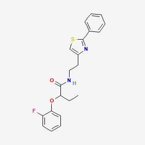 2-(2-fluorophenoxy)-N-[2-(2-phenyl-1,3-thiazol-4-yl)ethyl]butanamide