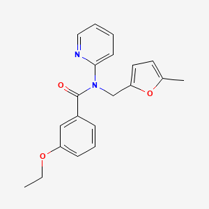 3-ethoxy-N-[(5-methylfuran-2-yl)methyl]-N-(pyridin-2-yl)benzamide