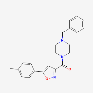 molecular formula C22H23N3O2 B11344787 (4-Benzylpiperazin-1-yl)[5-(4-methylphenyl)-1,2-oxazol-3-yl]methanone 