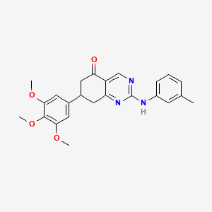 2-[(3-methylphenyl)amino]-7-(3,4,5-trimethoxyphenyl)-7,8-dihydroquinazolin-5(6H)-one