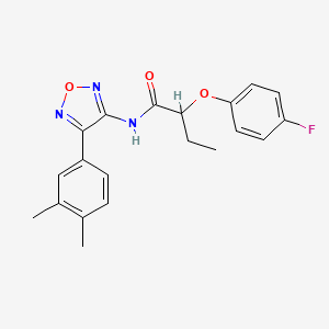 N-[4-(3,4-dimethylphenyl)-1,2,5-oxadiazol-3-yl]-2-(4-fluorophenoxy)butanamide