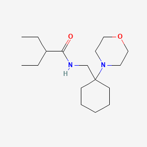 molecular formula C17H32N2O2 B11344844 2-ethyl-N-{[1-(morpholin-4-yl)cyclohexyl]methyl}butanamide 