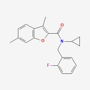 N-cyclopropyl-N-(2-fluorobenzyl)-3,6-dimethyl-1-benzofuran-2-carboxamide