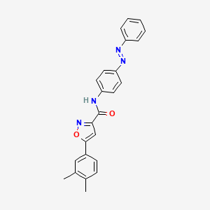 5-(3,4-dimethylphenyl)-N-{4-[(E)-phenyldiazenyl]phenyl}-1,2-oxazole-3-carboxamide