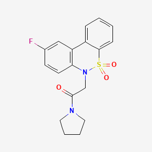 2-(9-Fluoro-5,5-dioxido-6H-dibenzo[C,E][1,2]thiazin-6-YL)-1-(1-pyrrolidinyl)ethanone