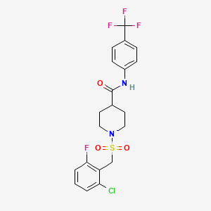 1-[(2-chloro-6-fluorobenzyl)sulfonyl]-N-[4-(trifluoromethyl)phenyl]piperidine-4-carboxamide