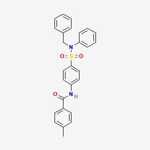 N-{4-[benzyl(phenyl)sulfamoyl]phenyl}-4-methylbenzamide