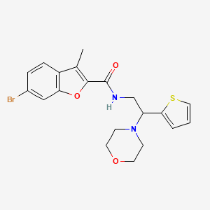 6-bromo-3-methyl-N-[2-(morpholin-4-yl)-2-(thiophen-2-yl)ethyl]-1-benzofuran-2-carboxamide