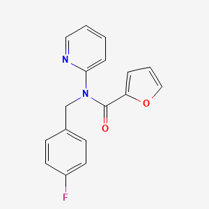 molecular formula C17H13FN2O2 B11344918 N-(4-fluorobenzyl)-N-(pyridin-2-yl)furan-2-carboxamide 